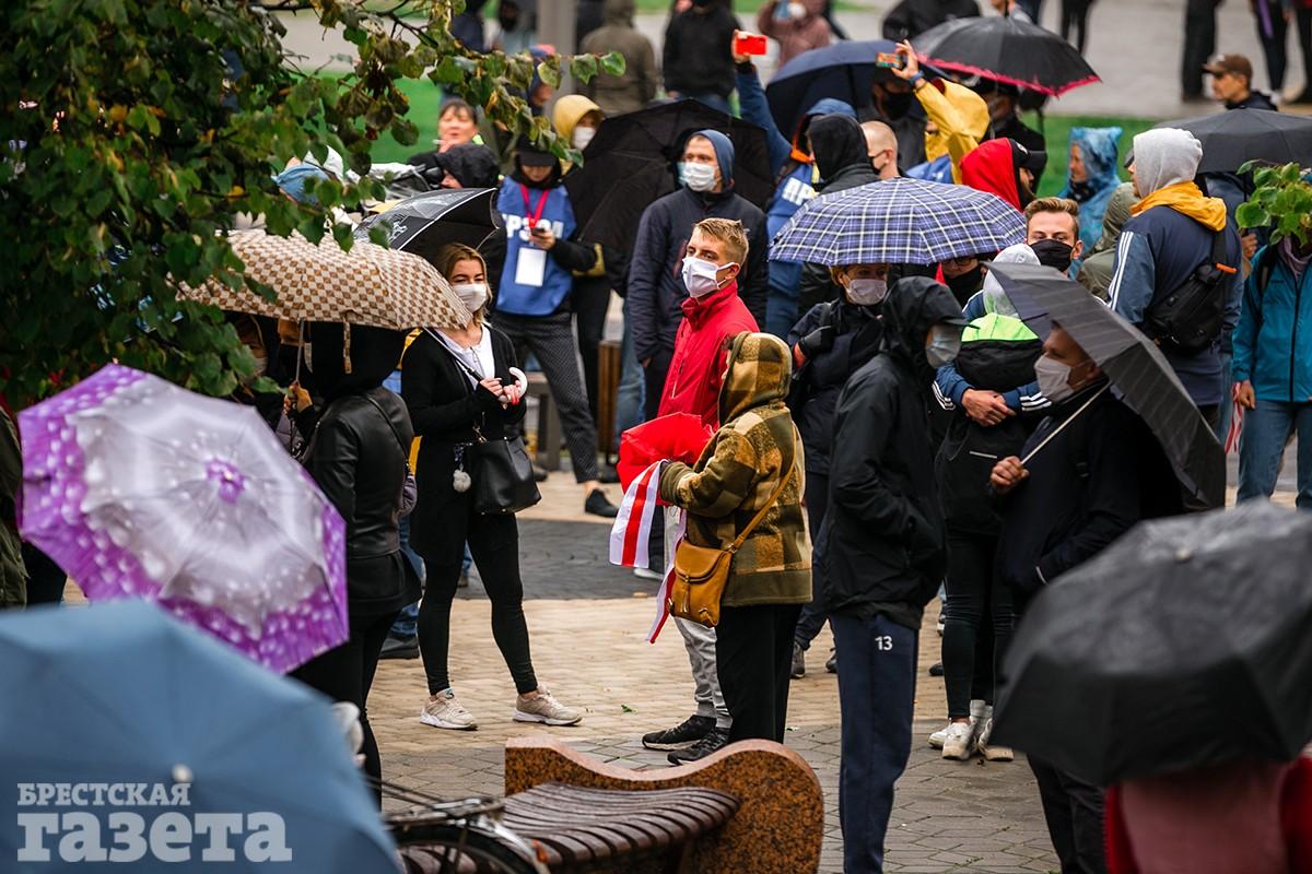 Акция протеста в Бресте 27 сентября. Фото: , "Брестская газета"