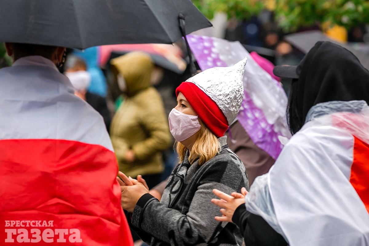 Акция протеста в Бресте 27 сентября. Фото: , "Брестская газета"