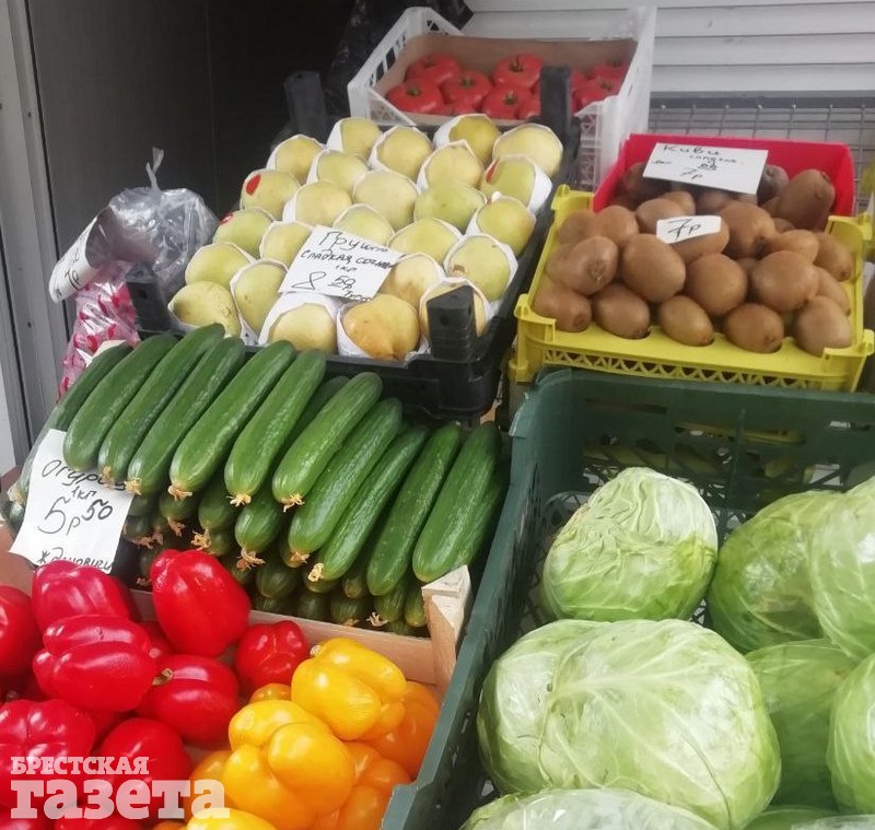 Брестский центральный рынок, подорожание, сравнение цен, капуста, перец, огурец, груша 