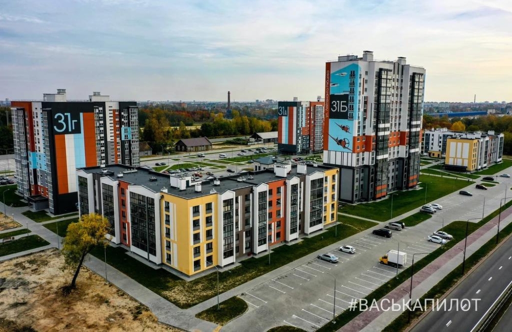 Жилой микрорайон вдоль улицы лейтенанта Рябцева в Бресте. Фото: ВаськаПилот.