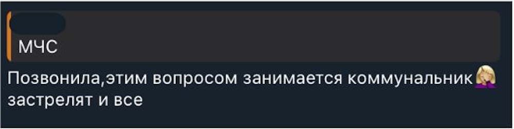 Комментарий по поводу ситуации с лосем в Бресте. Скриншот сделан в Телеграме.