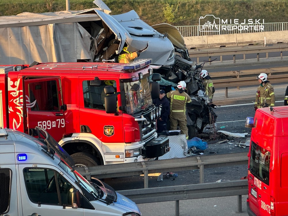 ДТП с участием автобуса под Варшавой, 29 апреля 2025 года. Фото: Miejski Reporter