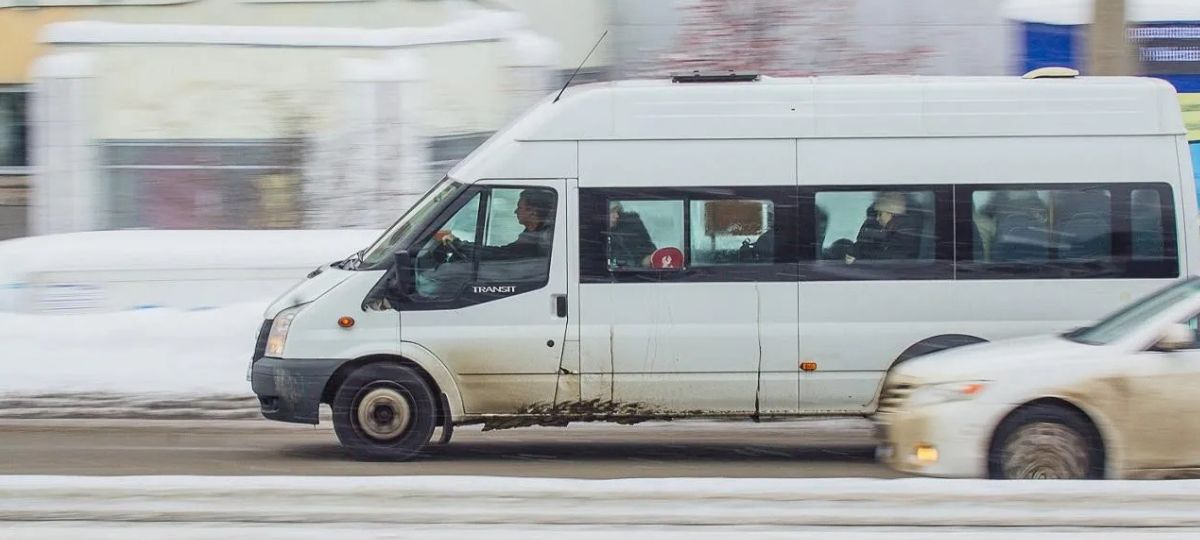 Такси, маршрутное такси, зима