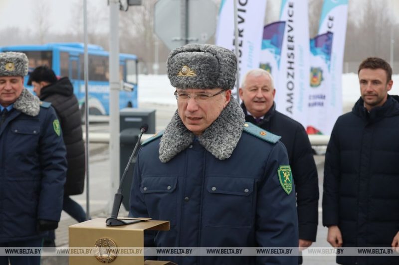 Владимир Орловский во время открытия зоны ожидания в пункте пропуска «Козловичи»