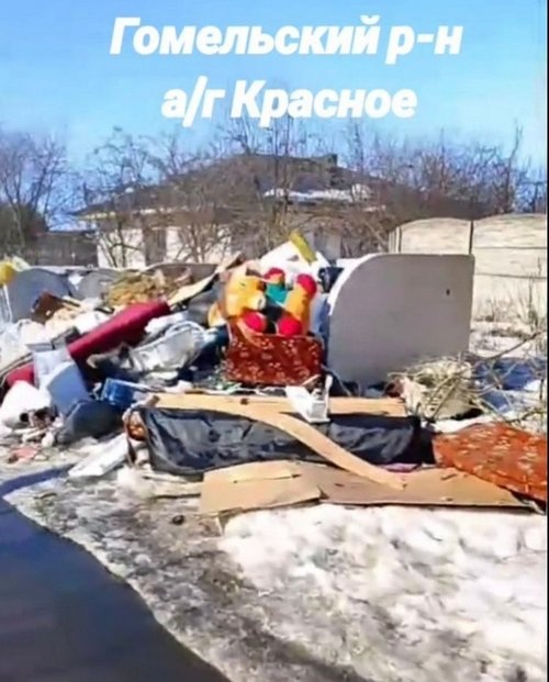 Мусор в агрогородке Красное