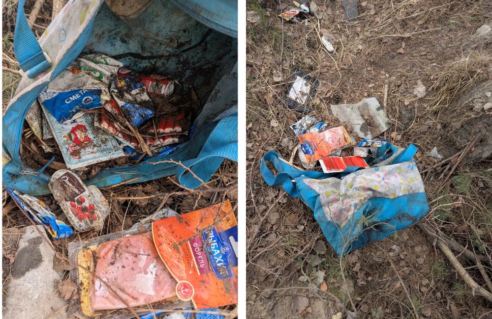 Мусор в лесу около Плоски в Бресте. 