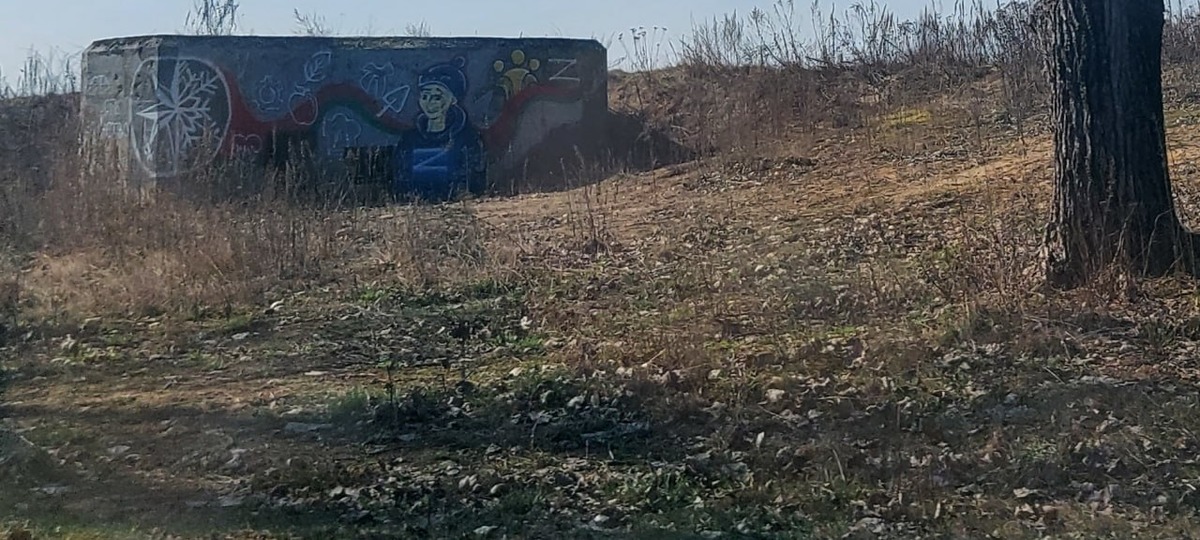 Польский дот под Ляховичами с Z-символами. Фото: телеграм-канал «Спадчына»
